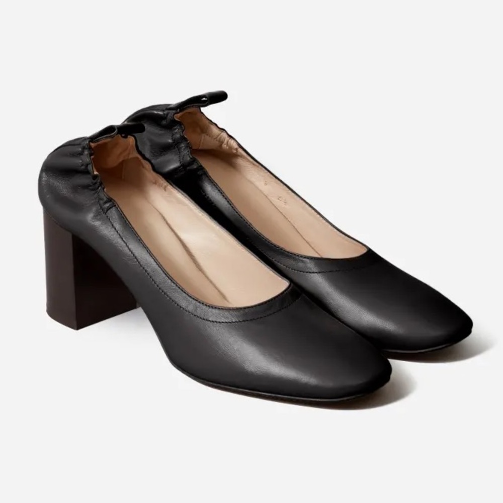 Everlane Day High Heels, black, 8, EUC